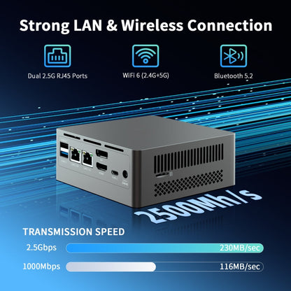 Jumper N305 Mini PC, Intel Alder Lake-N N305 Octa-core 3.8GHz, RAM: 16GB, ROM: 512GB(US Plug)