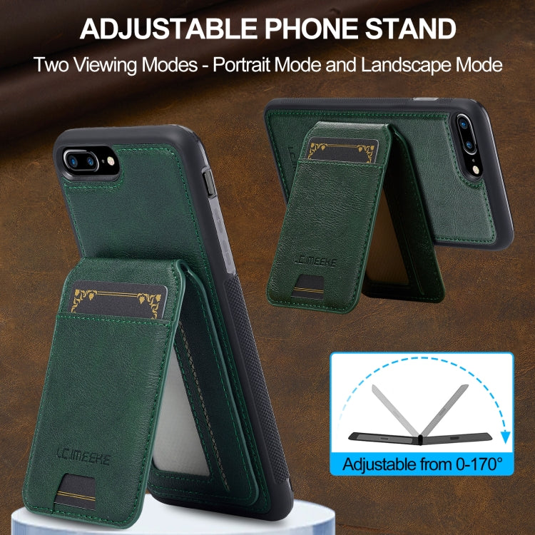 For iPhone 17e / 16e LC.IMEEKE L3 Series Detachable RFID Card Bag Magsafe Phone Case(Green)
