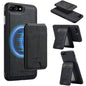 For iPhone SE 2022 / 2020 LC.IMEEKE L3 Series Detachable RFID Card Bag Magsafe Phone Case(Black)