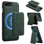 For iPhone SE 2022 / 2020 LC.IMEEKE L3 Series Detachable RFID Card Bag Magsafe Phone Case(Green)