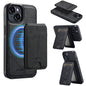 For iPhone 13 mini LC.IMEEKE L3 Series Detachable RFID Card Bag Magsafe Phone Case(Black)