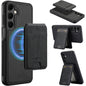 For Samsung Galaxy S24+ 5G LC.IMEEKE L3 Series Detachable RFID Card Bag Magsafe Phone Case(Black)