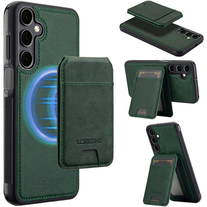 For Samsung Galaxy S24+ 5G LC.IMEEKE L3 Series Detachable RFID Card Bag Magsafe Phone Case(Green)