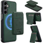 For Samsung Galaxy S24+ 5G LC.IMEEKE L3 Series Detachable RFID Card Bag Magsafe Phone Case(Green)