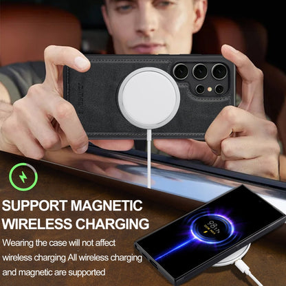 For Samsung Galaxy S23 Ultra 5G LC.IMEEKE L3 Series Detachable RFID Card Bag Magsafe Phone Case(Black)