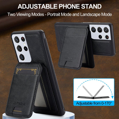 Pour Samsung Galaxy S21 Ultra 5G LC.IMEEKE L3 Series Étui de téléphone détachable avec porte-cartes RFID et Magsafe (Noir)