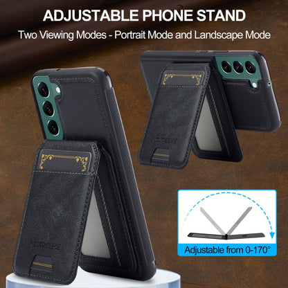 For Samsung Galaxy S21 5G LC.IMEEKE L3 Series Detachable RFID Card Bag Magsafe Phone Case(Black)