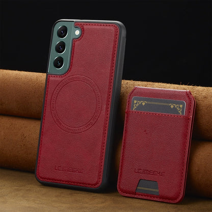Pour Samsung Galaxy S22 5G LC.IMEEKE L3 Series Étui de téléphone Magsafe détachable avec portefeuille RFID (Rouge)