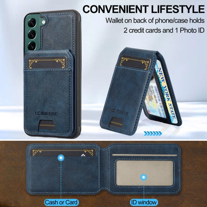 For Samsung Galaxy S20 FE LC.IMEEKE L3 Series Detachable RFID Card Bag Magsafe Phone Case(Blue)