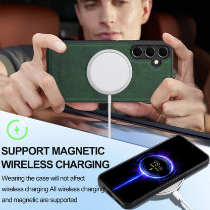 For Samsung Galaxy A55 5G LC.IMEEKE L3 Series Detachable RFID Card Bag Magsafe Phone Case(Green)