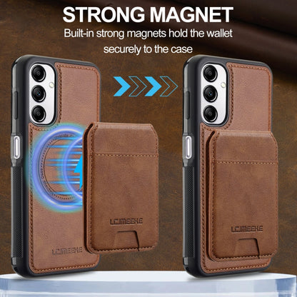 Pour Samsung Galaxy A54 5G LC.IMEEKE L3 Series Sac de cartes RFID détachable Magsafe Coque de téléphone (Marron)