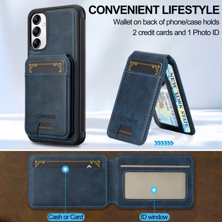 For Samsung Galaxy A54 5G LC.IMEEKE L3 Series Detachable RFID Card Bag Magsafe Phone Case(Blue)