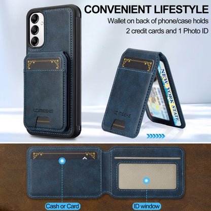 For Samsung Galaxy A54 5G LC.IMEEKE L3 Series Detachable RFID Card Bag Magsafe Phone Case(Blue)