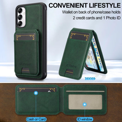 For Samsung Galaxy A54 5G LC.IMEEKE L3 Series Detachable RFID Card Bag Magsafe Phone Case(Green)