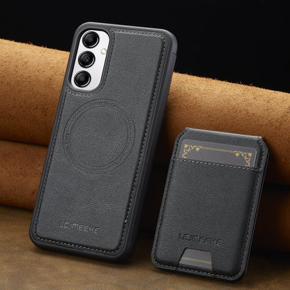 For Samsung Galaxy A34 5G LC.IMEEKE L3 Series Detachable RFID Card Bag Magsafe Phone Case(Black)