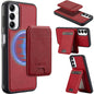 For Samsung Galaxy A34 5G LC.IMEEKE L3 Series Detachable RFID Card Bag Magsafe Phone Case(Red)