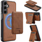 For Samsung Galaxy A16 5G LC.IMEEKE L3 Series Detachable RFID Card Bag Magsafe Phone Case(Brown)