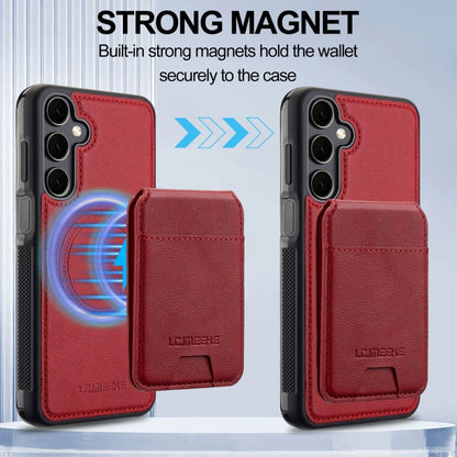 For Samsung Galaxy A16 5G LC.IMEEKE L3 Series Detachable RFID Card Bag Magsafe Phone Case(Red)
