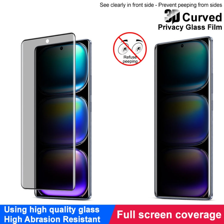 Pour Infinix Hot 50 Pro+ 4G Film de protection d'écran incurvé 3D en verre trempé anti-espion imak