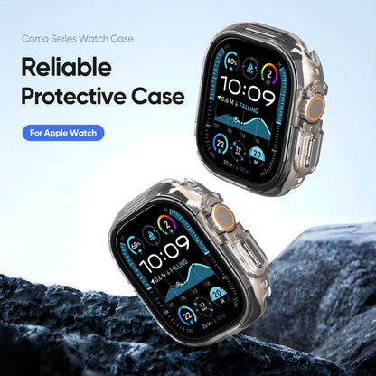 For Apple Watch Ultra 1 / 2 / 3 49mm DUX DUCIS Camo Series TPU Hybrid PC Watch Protective Case(Black)