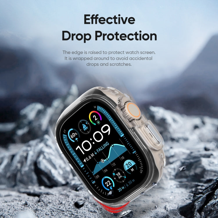 For Apple Watch Ultra 1 / 2 / 3 49mm DUX DUCIS Camo Series TPU Hybrid PC Watch Protective Case(Black)