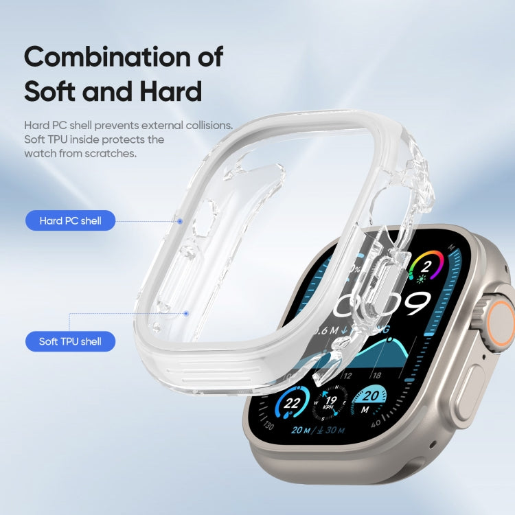 For Apple Watch Ultra 1 / 2 / 3 49mm DUX DUCIS Camo Series TPU Hybrid PC Watch Protective Case(White)