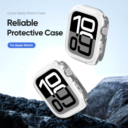 For Apple Watch Series 10 / 11 42mm DUX DUCIS Camo Series TPU Hybrid PC Watch Protective Case(White)