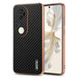 Pour étui de téléphone vivo S20 Pro AZNS à bord galvanisé et texture en fibre de carbone (noir)