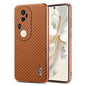 For vivo S20 Pro AZNS Electroplated Edge Carbon Fiber Texture Phone Case(Brown)