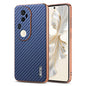 For vivo S20 Pro AZNS Electroplated Edge Carbon Fiber Texture Phone Case(Blue)