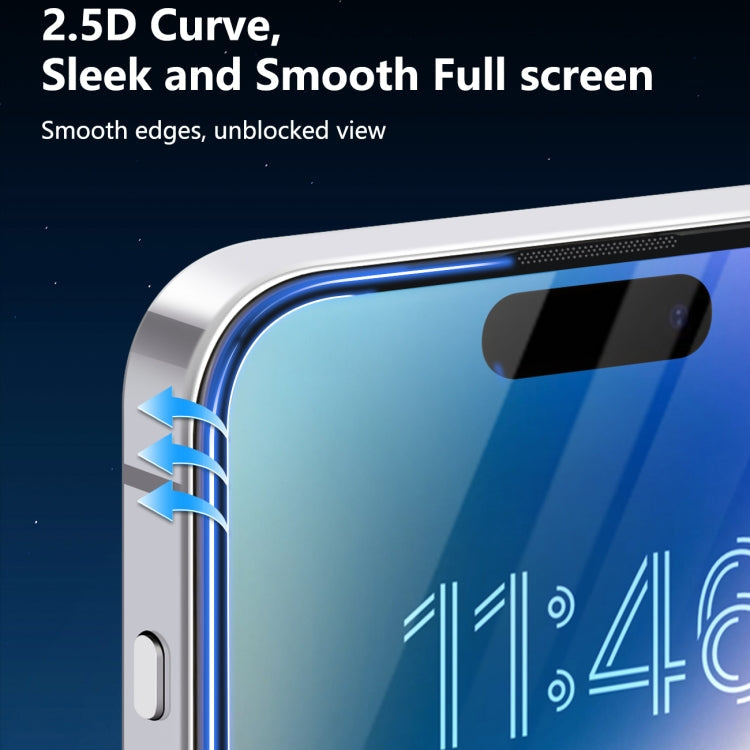 Pour iPhone 16 Plus / 15 Plus Film en verre trempé JOYROOM Zero Sense Series 2.5D de protection intégrale de la vie privée