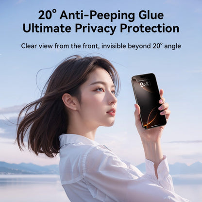 Pour iPhone 16 Plus / 15 Plus Film en verre trempé JOYROOM Zero Sense Series 2.5D de protection intégrale de la vie privée