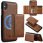 For iPhone XS Max LC.IMEEKE L5 Series Detachable RFID Card Bag Magsafe Phone Case(Brown)