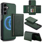 For Samsung Galaxy S24 FE 5G LC.IMEEKE L5 Series Detachable RFID Card Bag Magsafe Phone Case(Green)