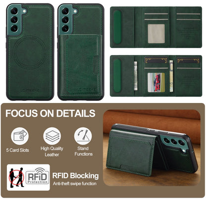 For Samsung Galaxy S20 FE LC.IMEEKE L5 Series Detachable RFID Card Bag Magsafe Phone Case(Green)