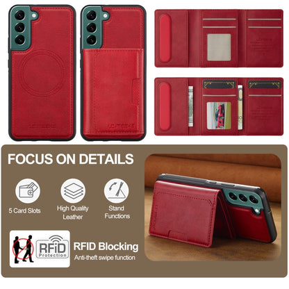 For Samsung Galaxy S20 FE LC.IMEEKE L5 Series Detachable RFID Card Bag Magsafe Phone Case(Red)