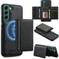For Samsung Galaxy S22 5G LC.IMEEKE L5 Series Detachable RFID Card Bag Magsafe Phone Case(Black)
