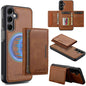 For Samsung Galaxy A16 5G LC.IMEEKE L5 Series Detachable RFID Card Bag Magsafe Phone Case(Brown)