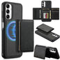 For Samsung Galaxy A34 5G LC.IMEEKE L5 Series Detachable RFID Card Bag Magsafe Phone Case(Black)