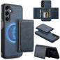 For Samsung Galaxy A35 5G LC.IMEEKE L5 Series Detachable RFID Card Bag Magsafe Phone Case(Blue)