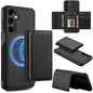 For Samsung Galaxy A55 5G LC.IMEEKE L5 Series Detachable RFID Card Bag Magsafe Phone Case(Black)