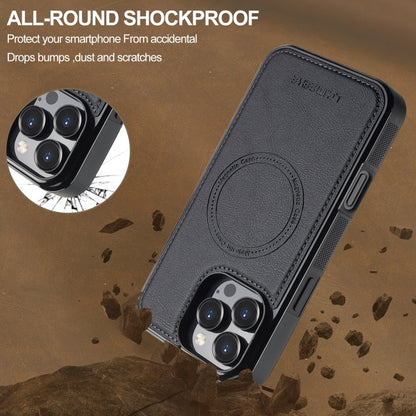 For iPhone 16 Pro Max LC.IMEEKE Magsafe Phone Case(Black)
