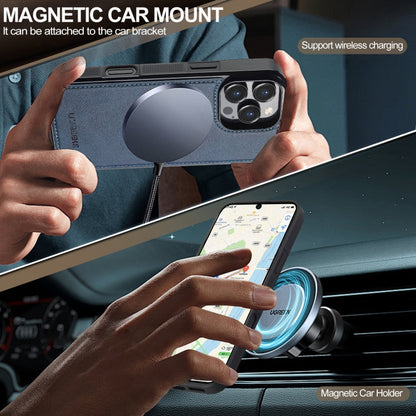 For iPhone 16 Pro Max LC.IMEEKE Magsafe Phone Case(Blue)