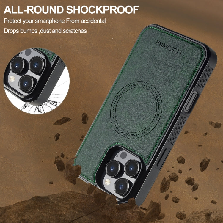 For iPhone 16 Pro Max LC.IMEEKE Magsafe Phone Case(Green)