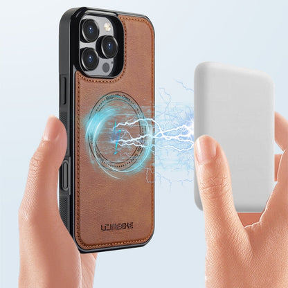 For iPhone 16 Pro Max LC.IMEEKE Magsafe Phone Case(Brown)