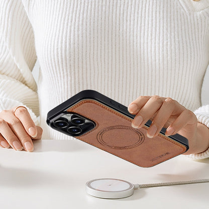 For iPhone 16 Pro Max LC.IMEEKE Magsafe Phone Case(Brown)