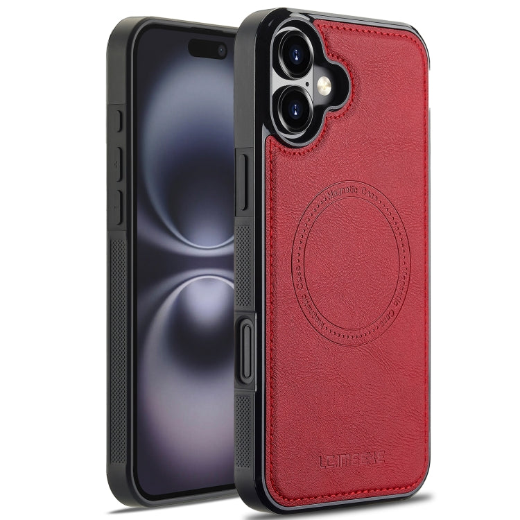 For iPhone 16 Plus LC.IMEEKE Magsafe Phone Case(Red)