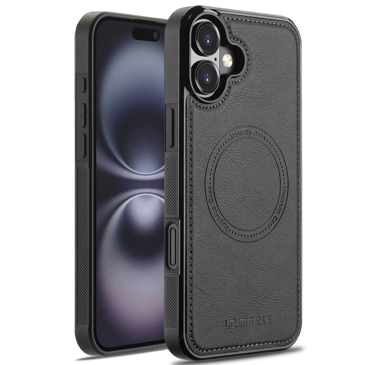 For iPhone 16 LC.IMEEKE Magsafe Phone Case(Black)