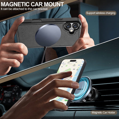 For iPhone 16 LC.IMEEKE Magsafe Phone Case(Black)