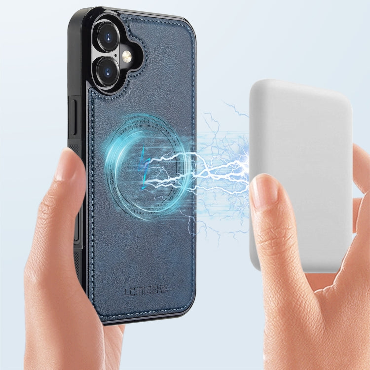 For iPhone 16 LC.IMEEKE Magsafe Phone Case(Blue)